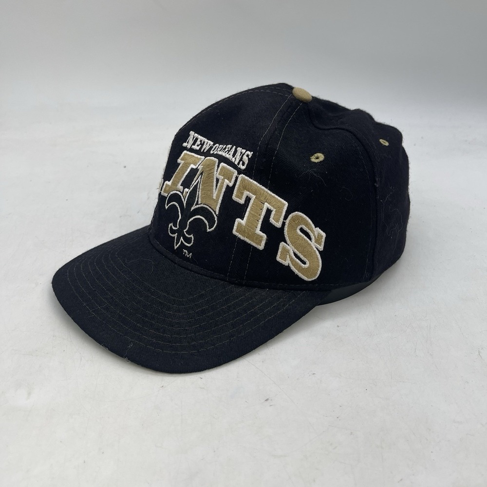 Vintage New Orleans Saints Starter Hat Tripower 100% Wool Snapback Black Rare